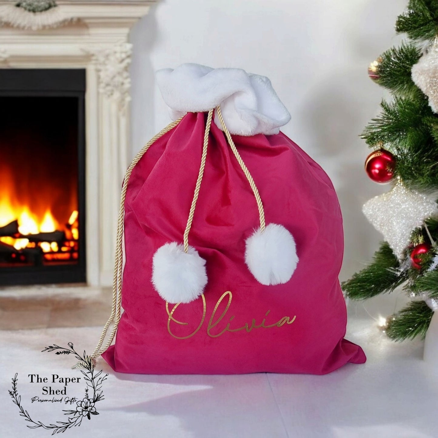 Personalised Christmas Eve Gift Hamper with Optional add-ons. Certificate, reindeer food, key, Santa Board, Stocking, Sack, Xmas Eve Box