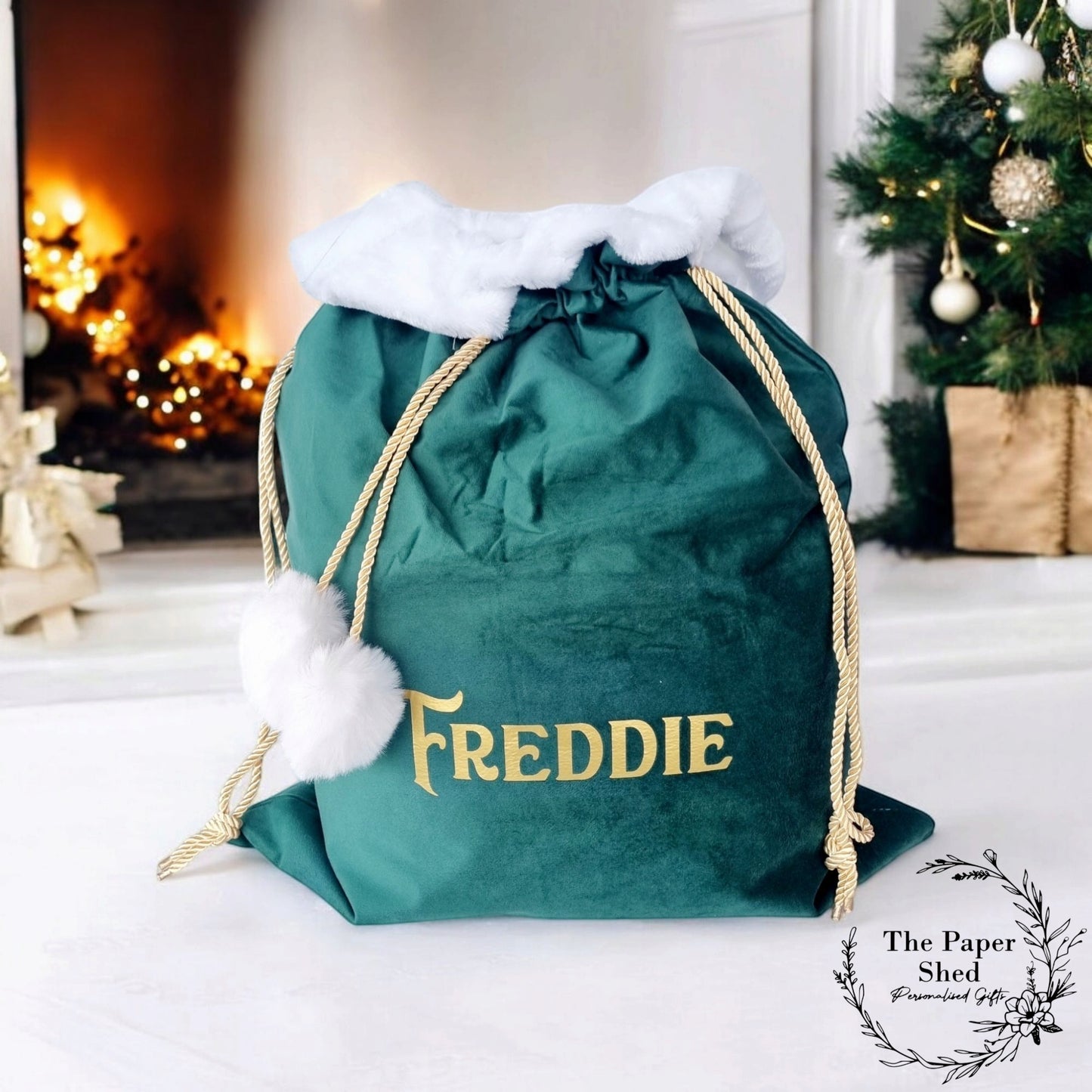 Velvet Christmas Santa Sack Traditional Font