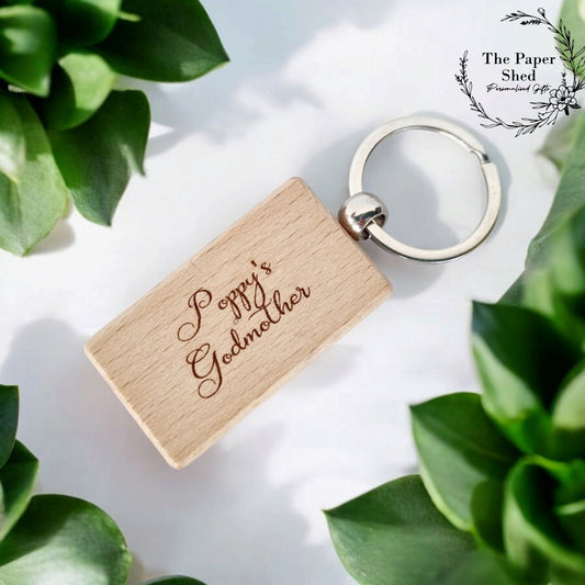 Godmother Personalised engraved keys, keyring-God Mother Gift