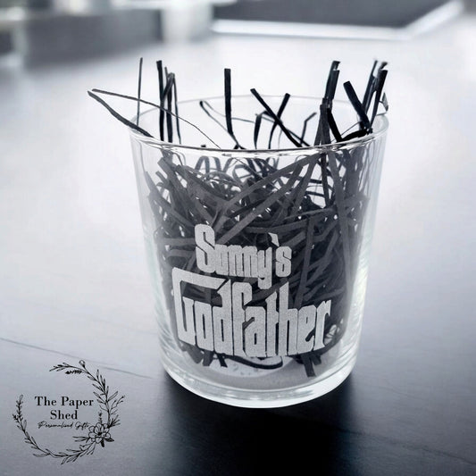 Godfather Personalised Whisky Glass, God Father Gift, Christening, Baptism