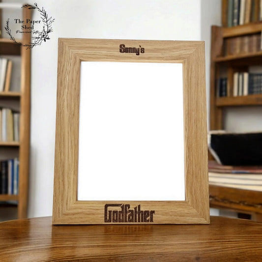 Godfather Gift, Wooden Photo Picture Frame-God Father-Christening-Baptism