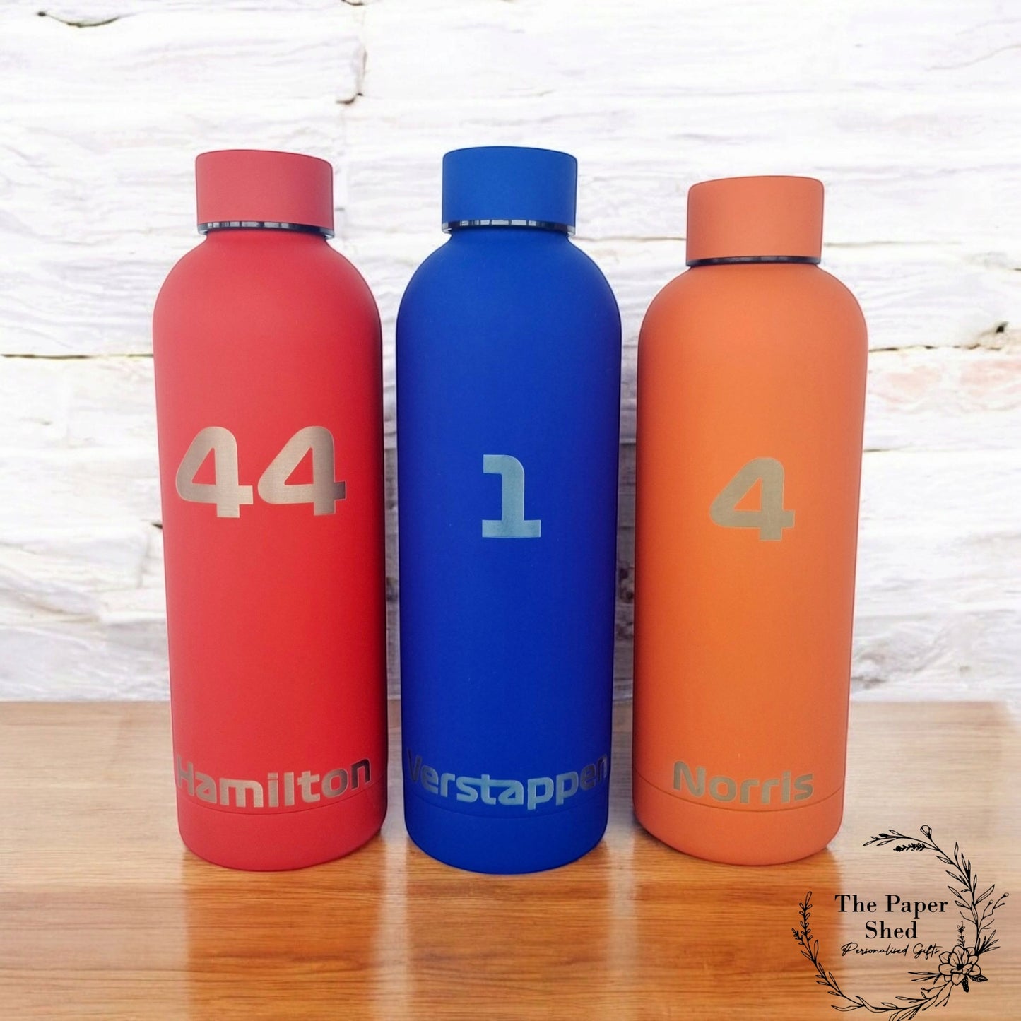 Formula 1 Engraved Name Thermal Bottle F1 Driver