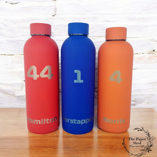 Formula 1 Engraved Name Thermal Bottle F1 Driver