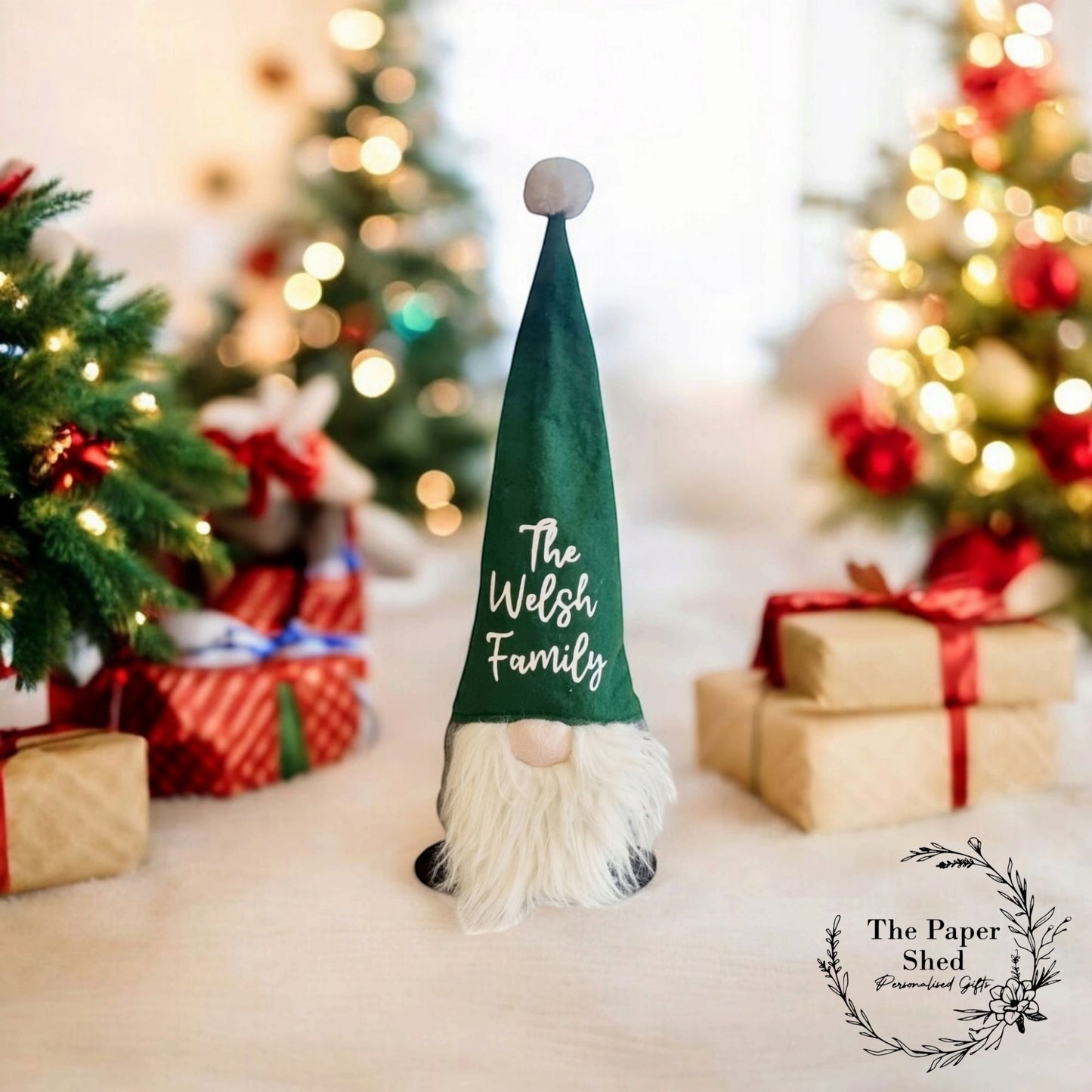 Personalised Christmas Gonks Decorations Family Name