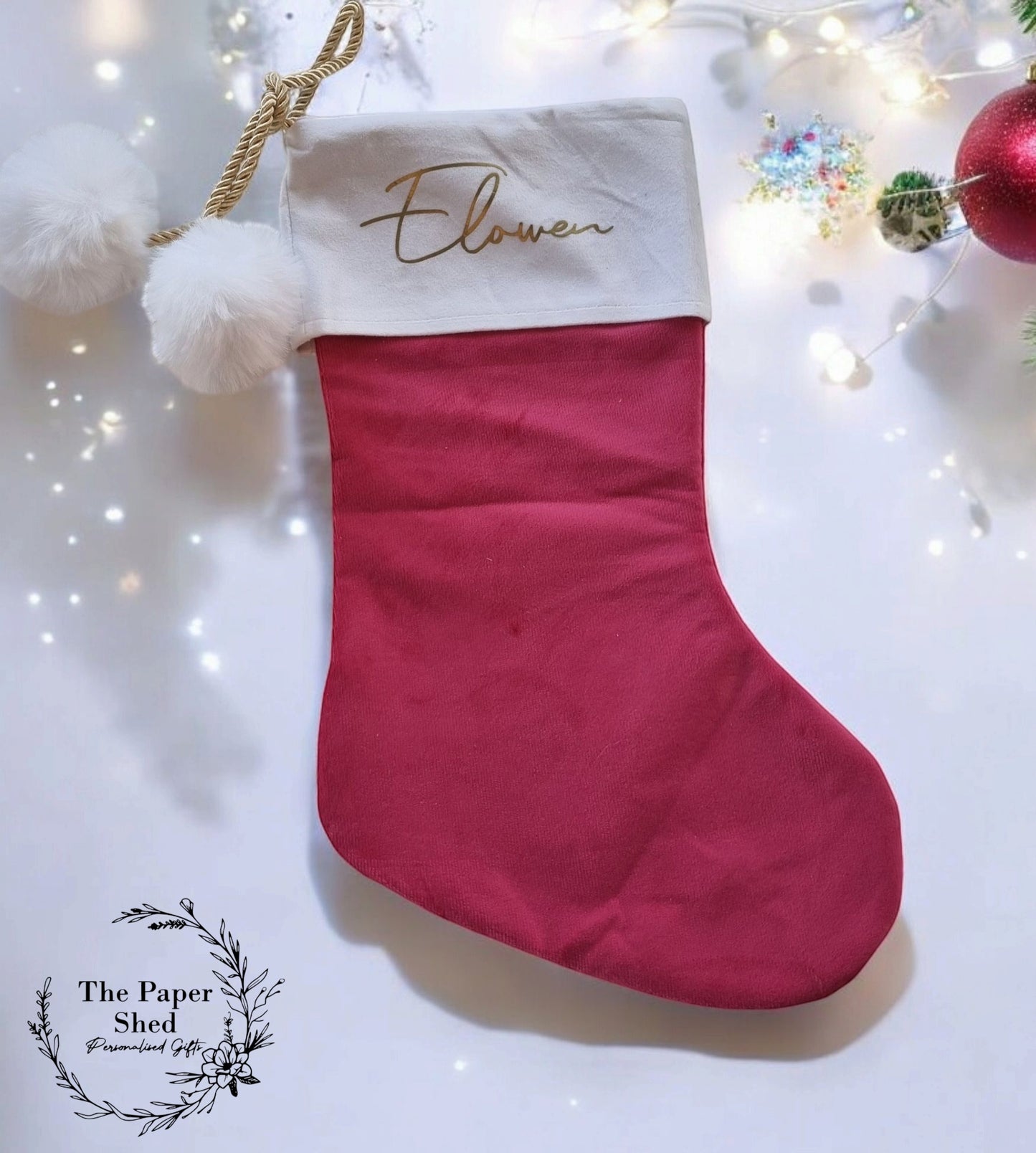 Velvet Christmas Santa Sack and Stocking Set