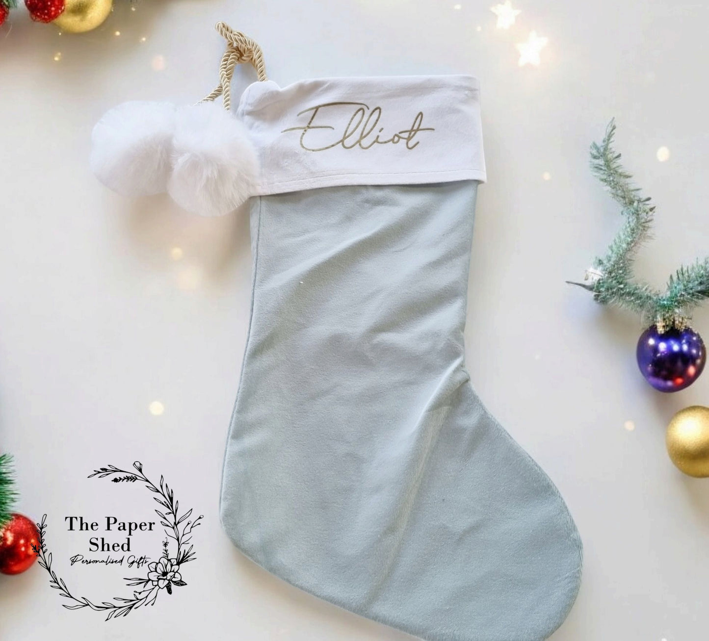 Velvet Christmas Santa Sack and Stocking Set