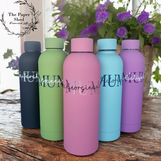 Mother's Day Mum Mummy Thermal Bottle Personalised Version 2