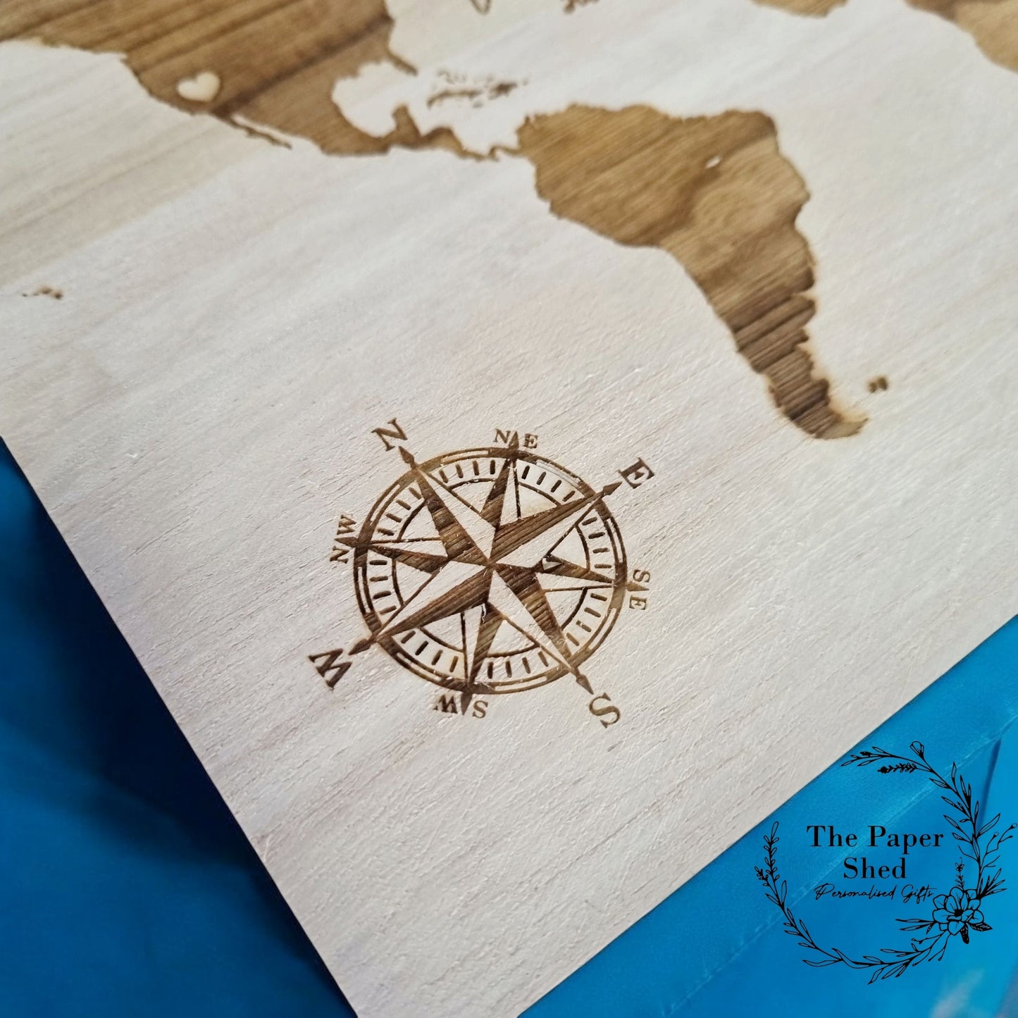 Couples Adventure Map Keepsake Memory Box Honeymoon