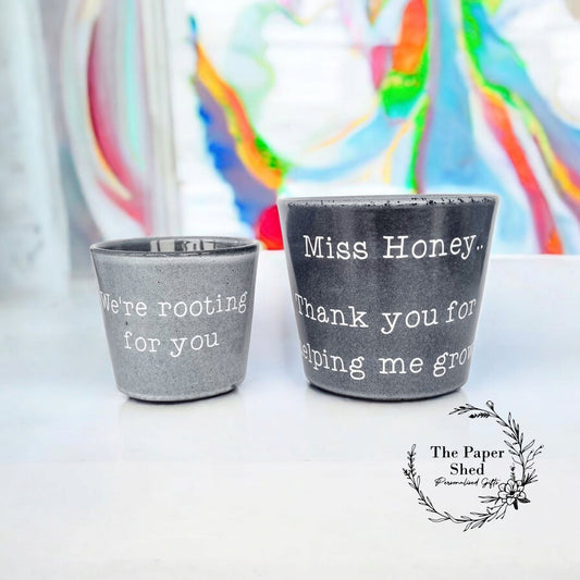Customised Funny Plant Pot With Quotes Indoor