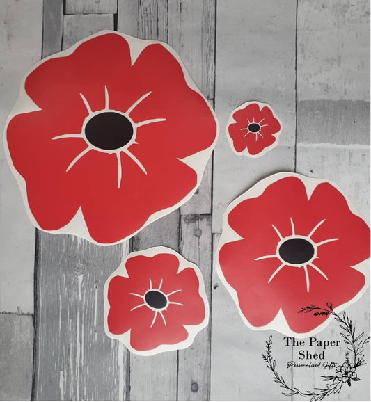 Remembrance day window/car sticker decal-Armistice-Poppy -soldier