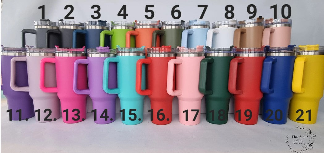 Personalised or Blank Large 40oz Quench Travel Mugs Thermal Birthday Gift Wedding  Bridesmaid