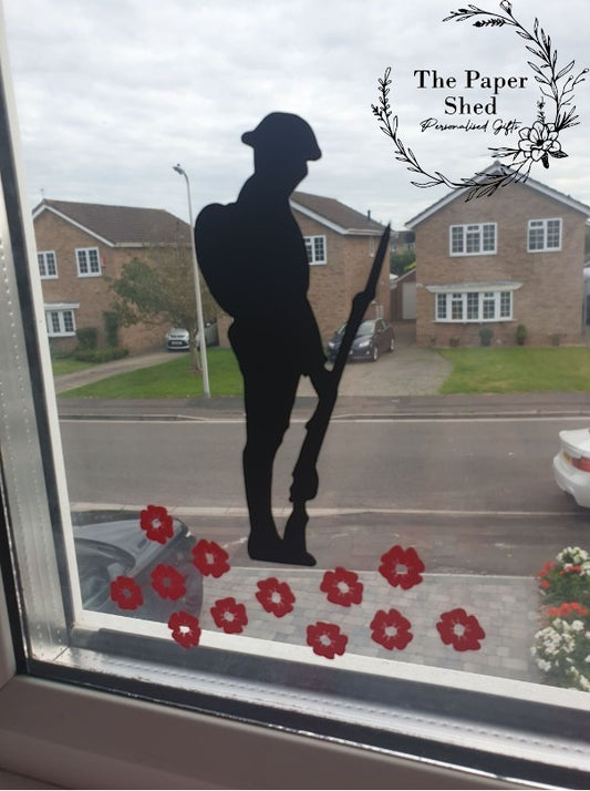 Remembrance day window/car sticker decal
