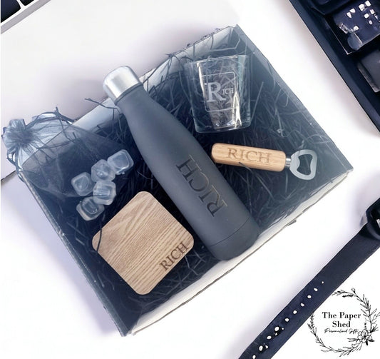 Birthday Personalised Engraved Whiskey Glass- Gift Set - Fathers - Dad - Men's -  Hamper - Thermal -  Papa, Grandad, Grampy, Son, Brother