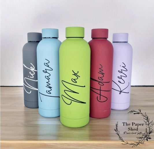 Personalised Name Custom Water Bottle Thermal Insulated