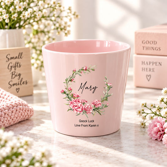 Mothers Day Gift Plant Pot Flowers Personalised