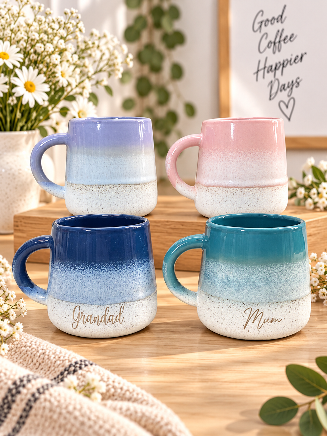 Glazed Engraved Mug Personalised Birthday Gift