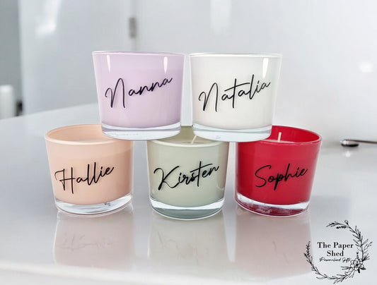 Personalised Name Candle Bridesmaid Gift
