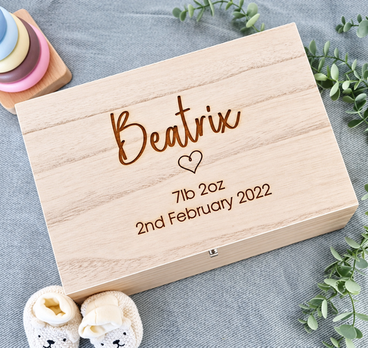 Baby Memory Keepsake Box - Heart