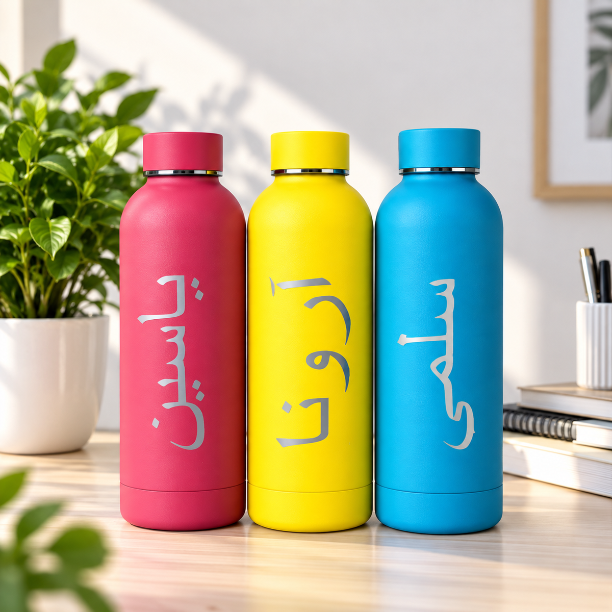 Personalised Arabic Name Thermal Water Bottle