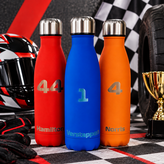 NEW F1 Inspired 2026 Drivers Name & Number Thermal Water Bottle Engraved