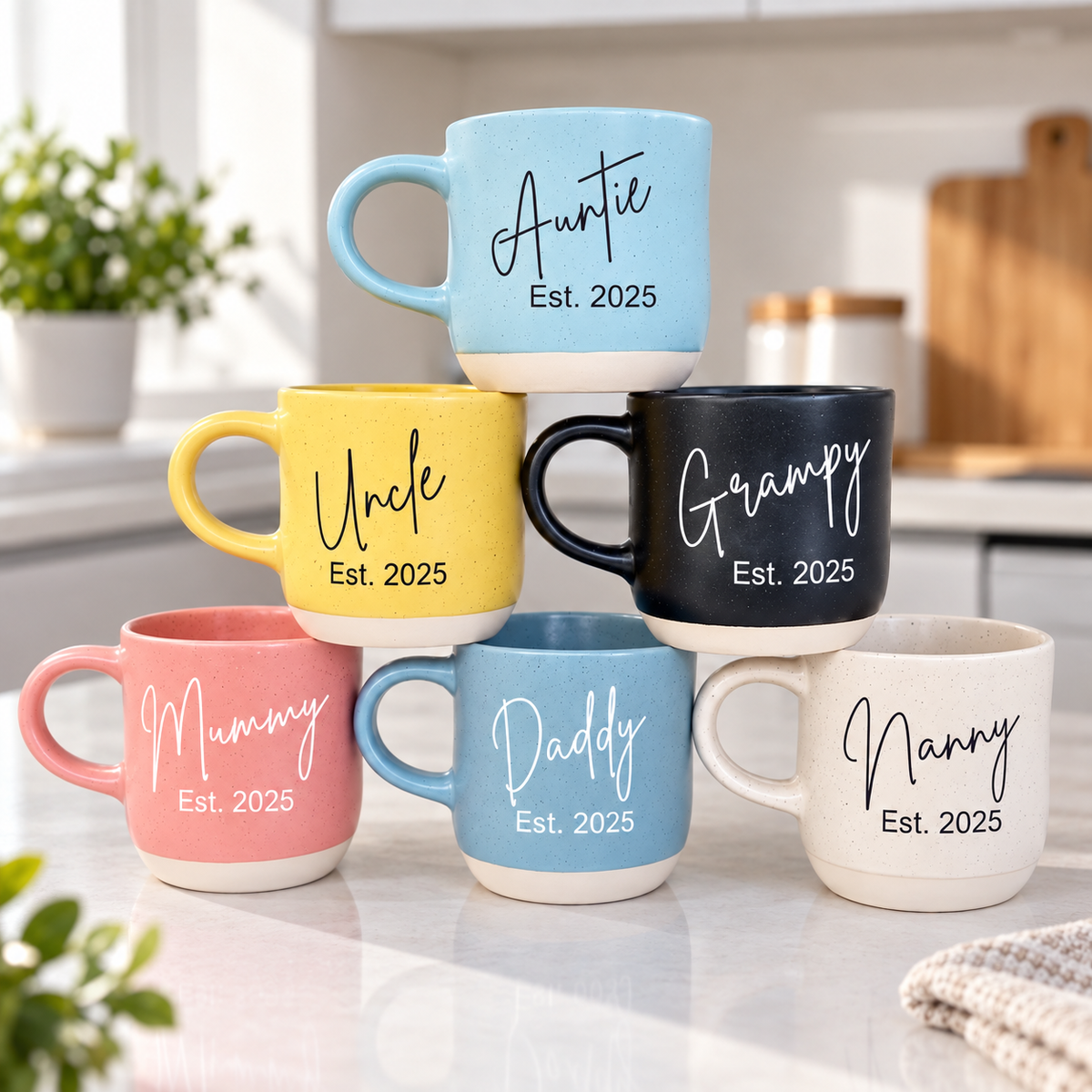 New Mummy, Daddy Est Mug New Baby Grandparent