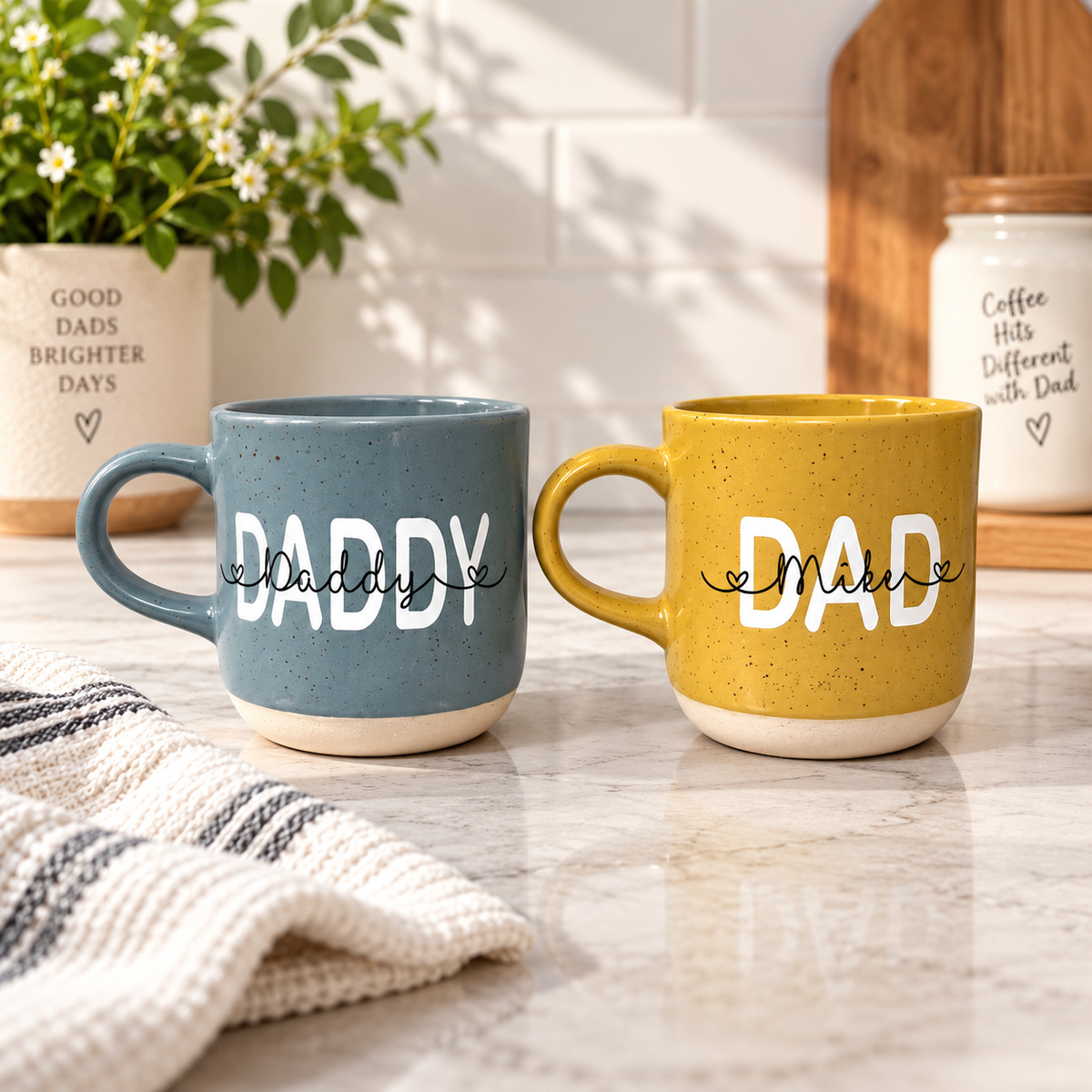Father's Day Personalised Biscuit Base Name Mug Birthday Gift Dad Daddy