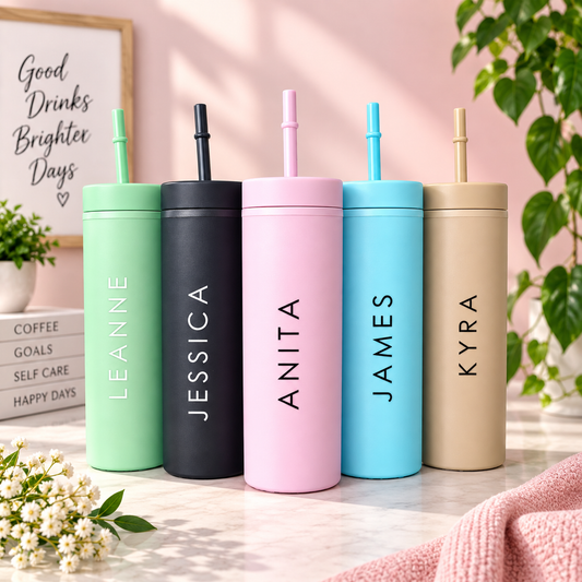 Skinny Tumbler Personalised Name Block
