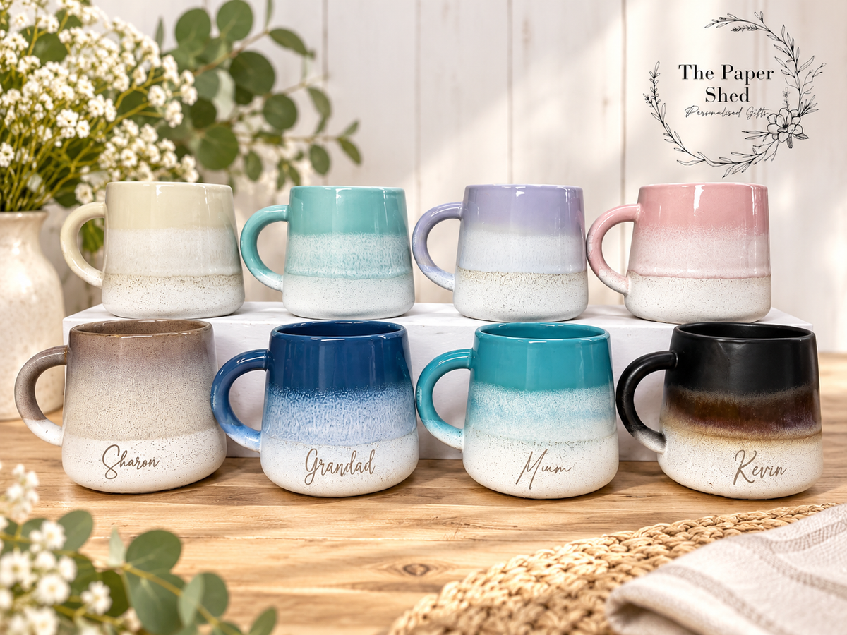 Glazed Engraved Mug Personalised Birthday Gift