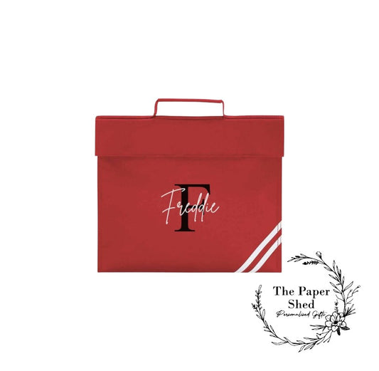 Book Bag Personalised Name School Back Pack Bag Initial Nursery