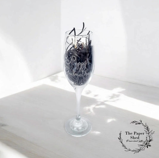 Godmother Personalised Celebration Champagne Glass Flute