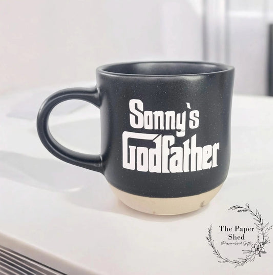 Godfather Biscuit Base  Mug Personalised God Father Gift Christening Baptism
