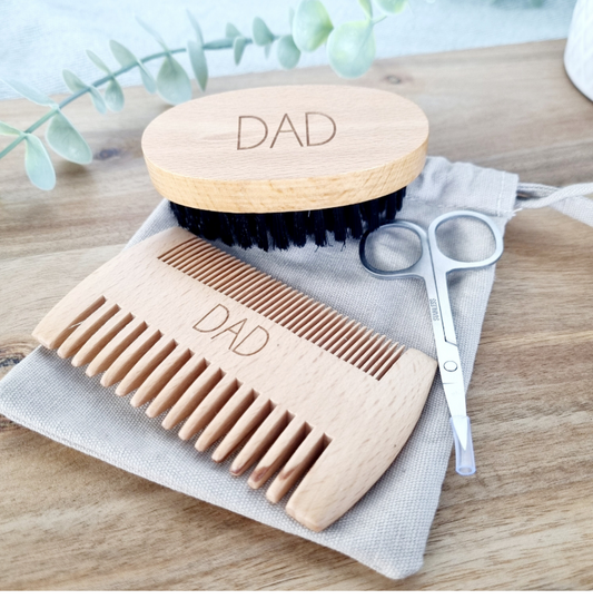Personalised mens beard grooming set