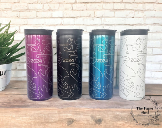 F1 inspired Coffee Mug Cup Bottle Tumbler Personalised Engraved Tracks Formula Silverstone 2025