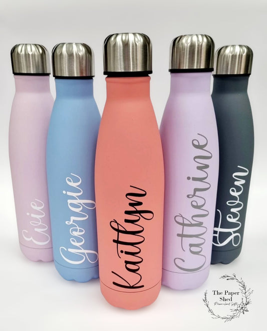 500ml Thermal Personalised Name Water Bottle Version 1 V1