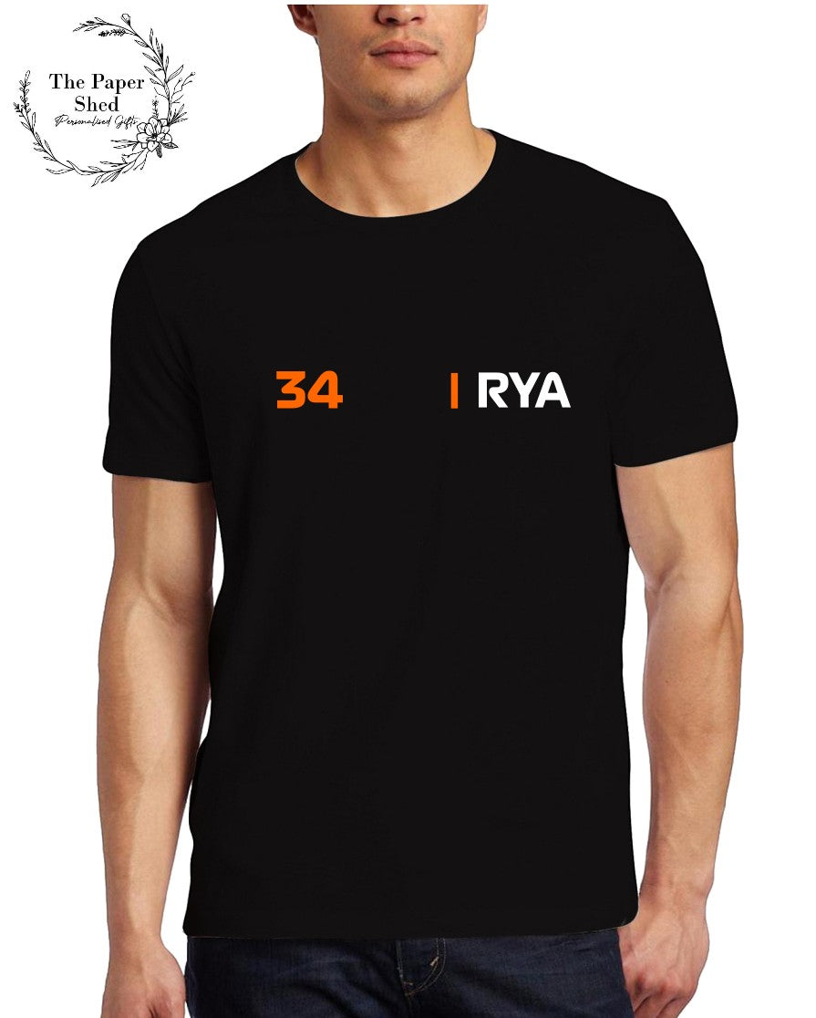 Formula 1 Custom Number & Initials Top T-Shirt