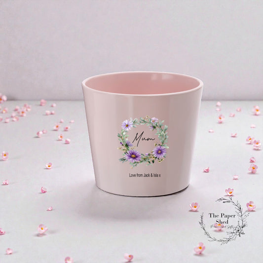 Mothers Day Gift Plant Pot Flowers Personalised