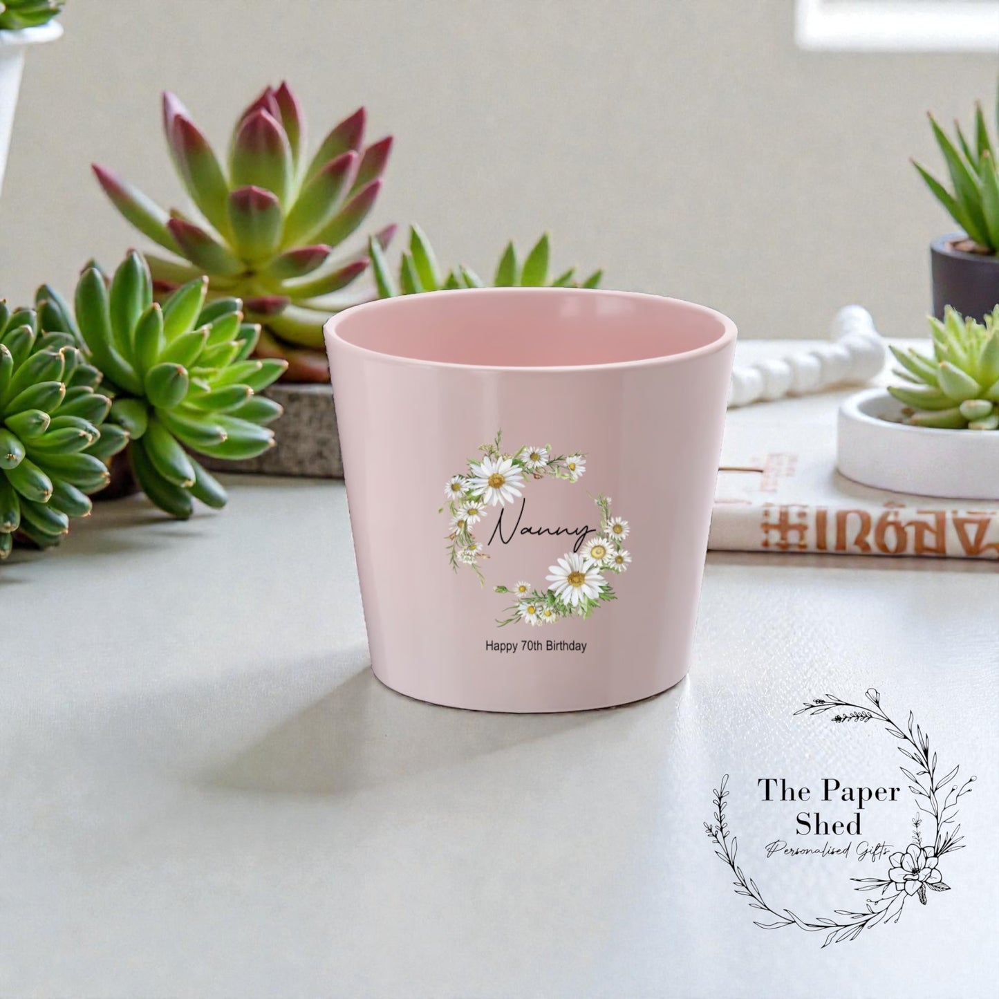 Mothers Day Gift Plant Pot Flowers Personalised