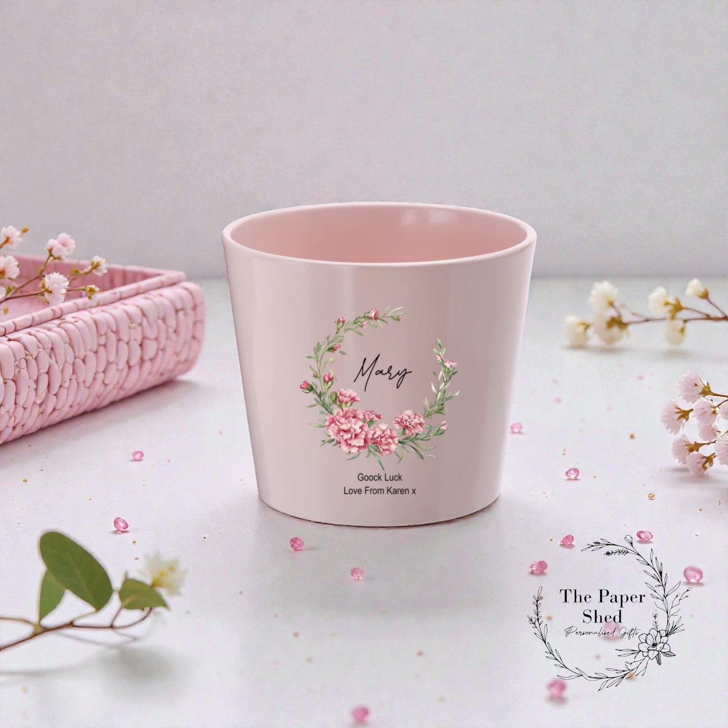 Mothers Day Gift Plant Pot Flowers Personalised