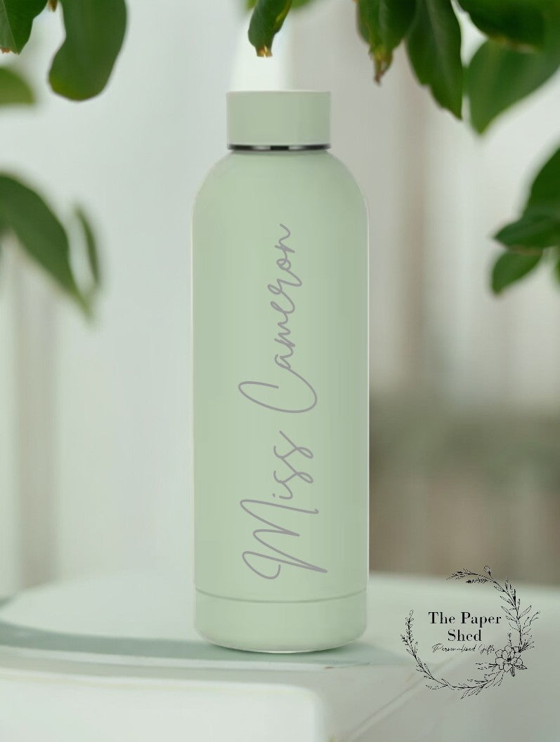 Teacher School Personalised Name Thermal Water Bottle